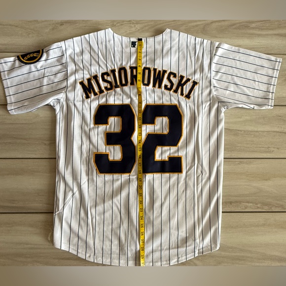 Nike Milwaukee Brewers Misiorowski Baseball Jersey White Small NWT IN PACKAGE - Picture 5 of 6